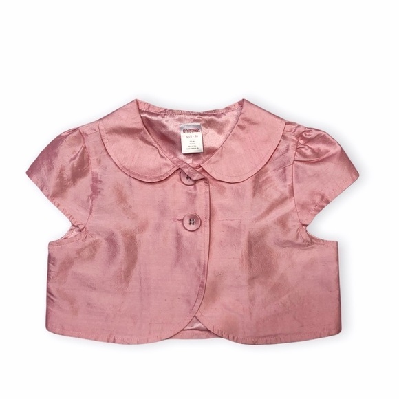 Gymboree Celebrate Spring Silk Tulip Garden Shrug Jacket Dressy Girls S 5/6 - Picture 1 of 2
